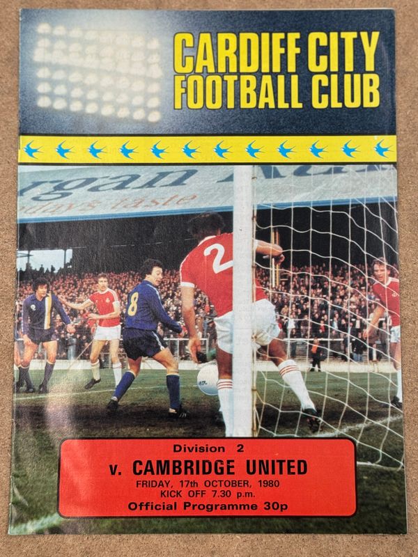 Cardiff City v Cambridge United - 17/10/80