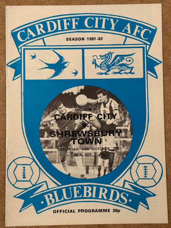 Cardiff City v Shrewsbury Town - 24/10/81