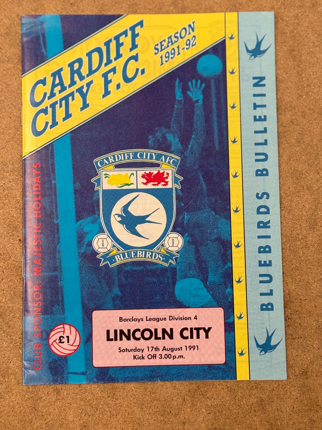 Cardiff City v Lincoln City - 17/8/91