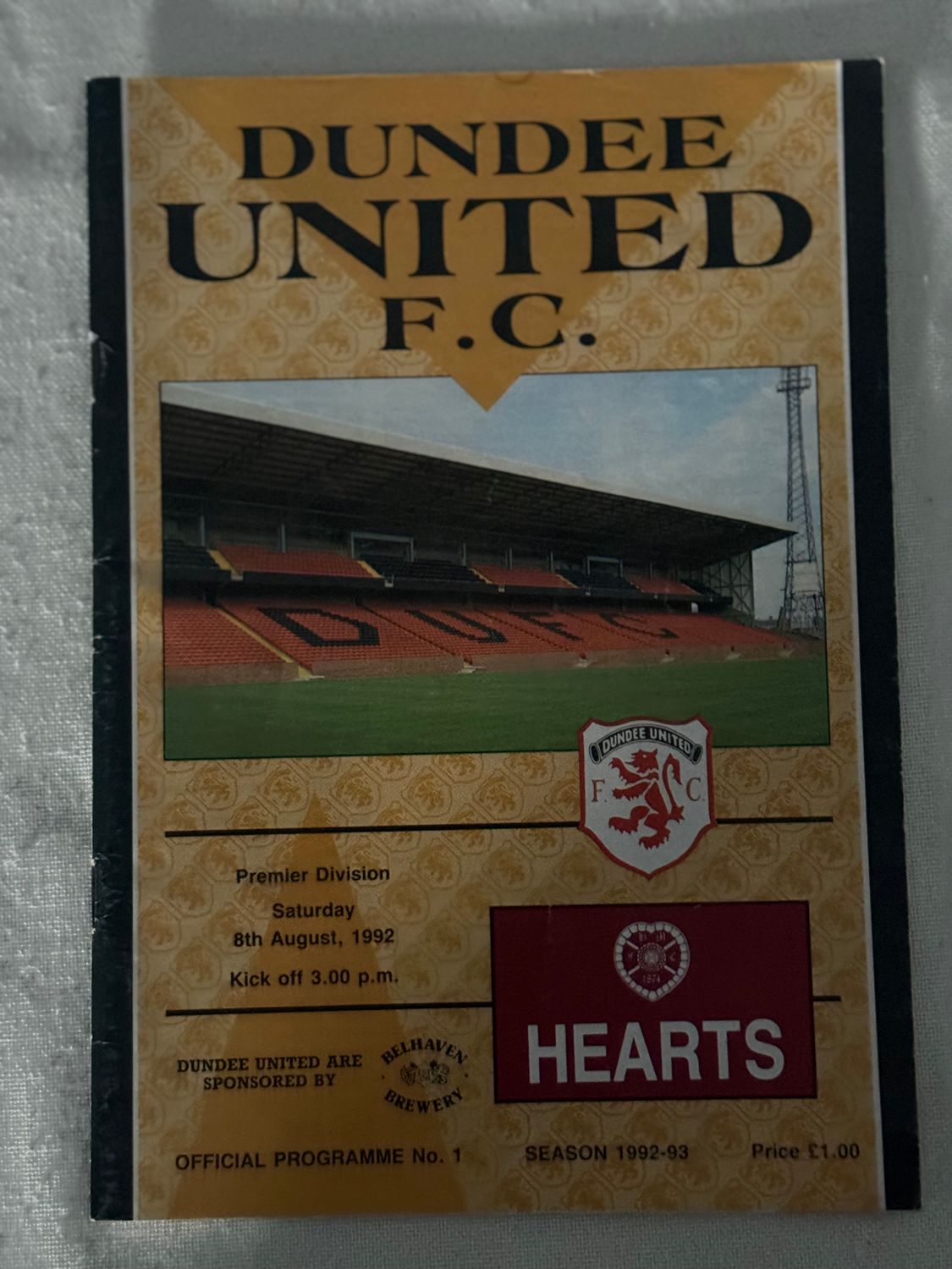 Dundee United v Hearts - 8/8/92