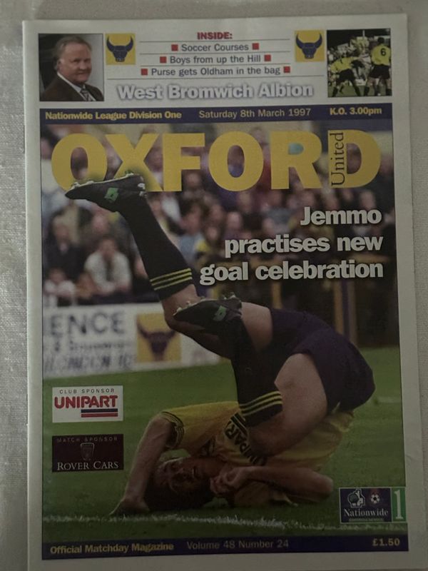 Oxford United v WBA - 8/3/97