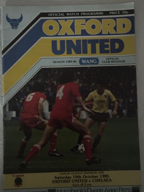 Oxford United v Chelsea - 19/10/85