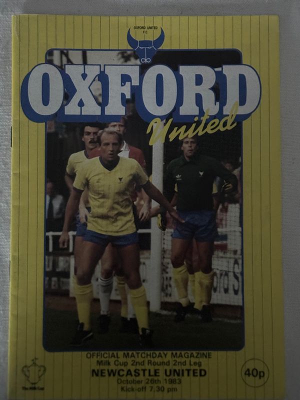 Oxford United v Newcastle United - 26/10/83