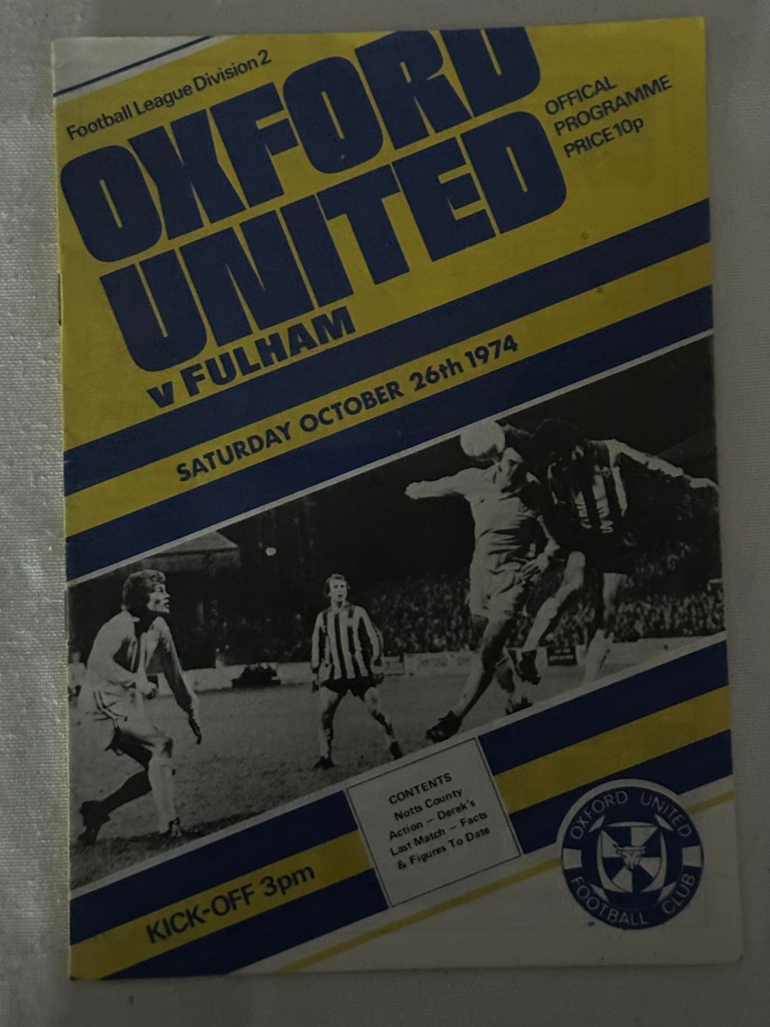 Oxford United v Fulham - 26/10/74