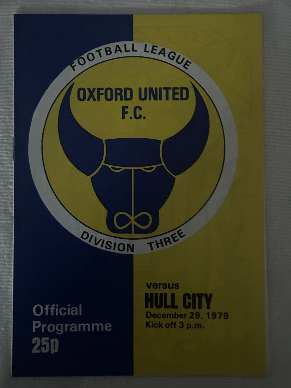 Oxford United v Hull City - 29/12/79