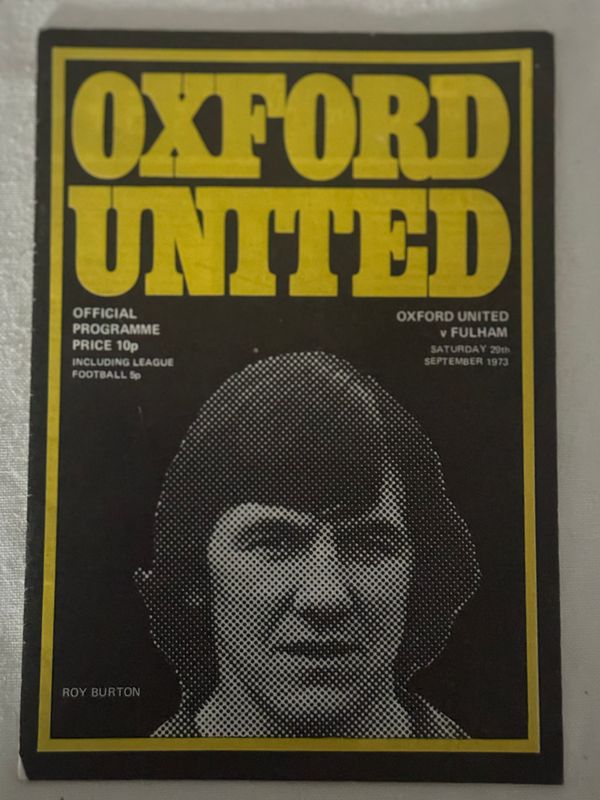 Oxford United v Fulham - 29/9/73