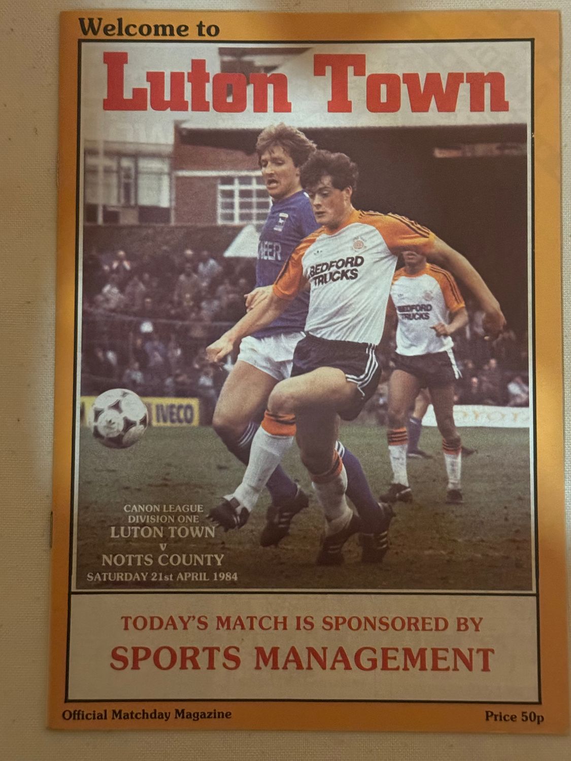 Luton Town v Notts County - 21/4/84