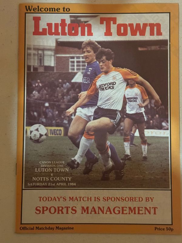 Luton Town v Notts County - 21/4/84