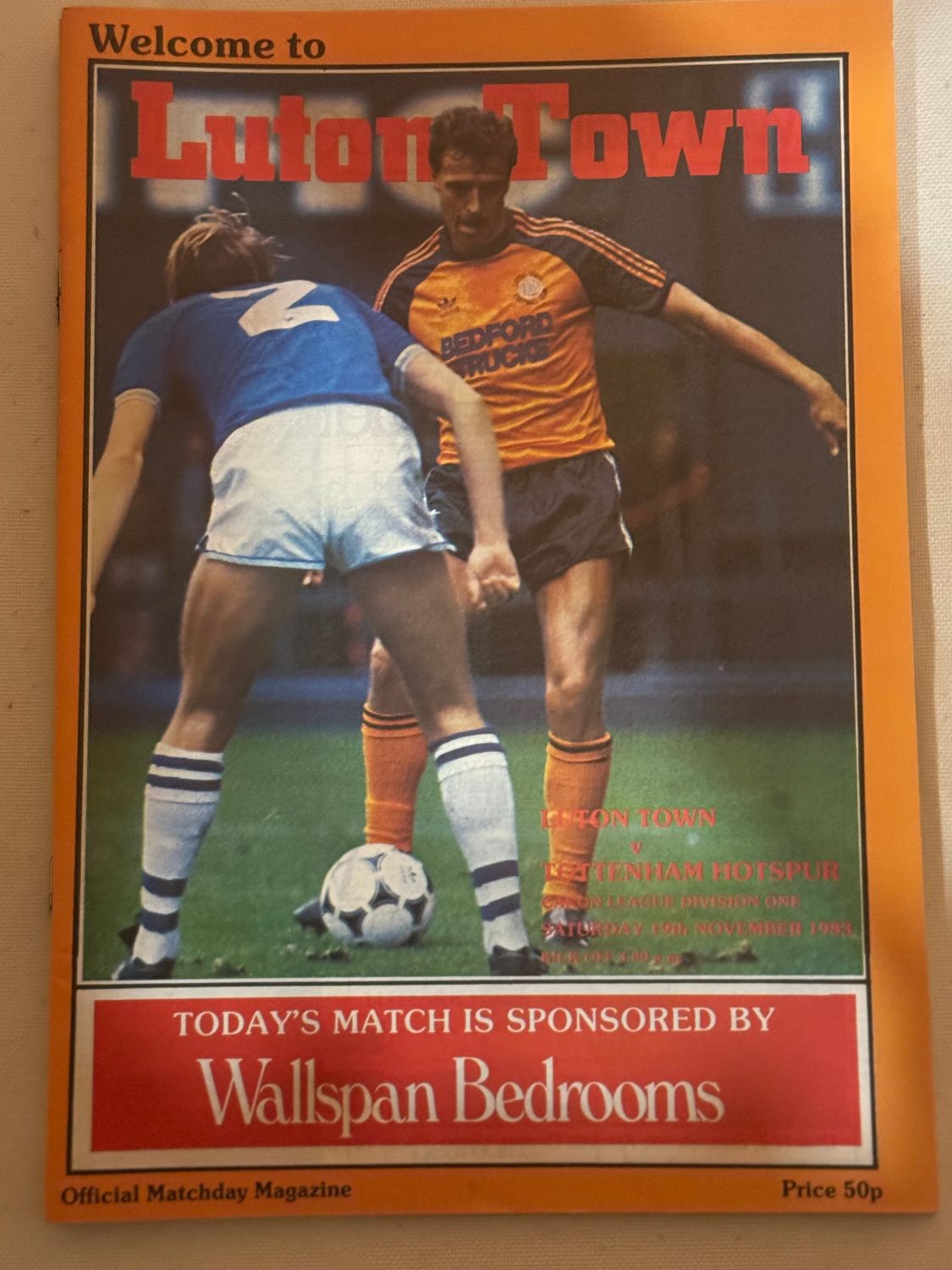 Luton Town v Tottenham Hotspur - 19/11/83