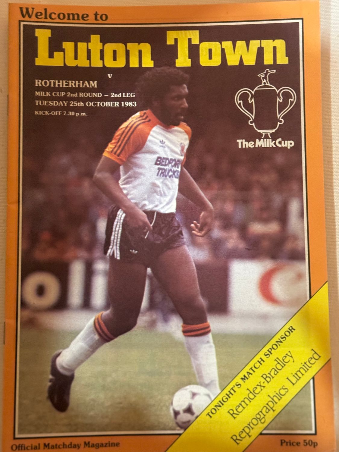 Luton Town v Rotherham United - 25/10/83