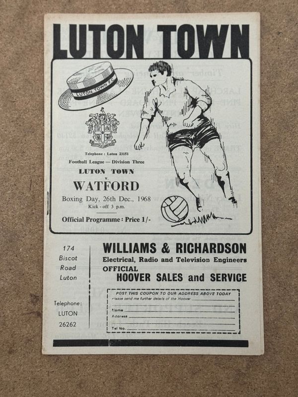 Luton Town v Watford - 26/12/68