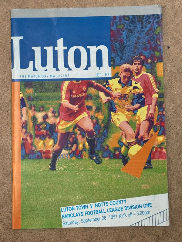 Luton Town v Notts County - 28/9/91