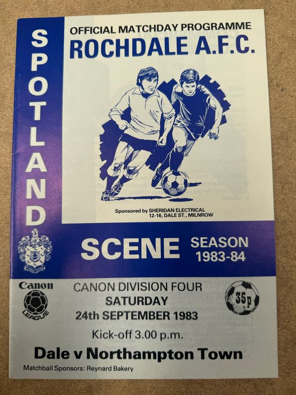 Rochdale v Northampton Town - 24/9/83