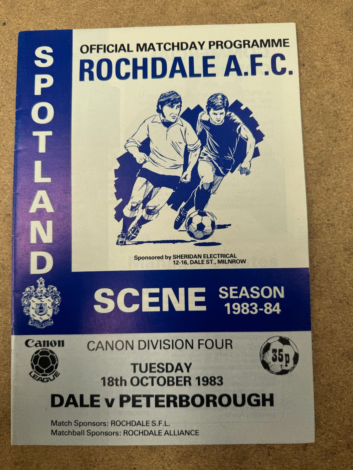 Rochdale v Peterborough United - 18/10/83