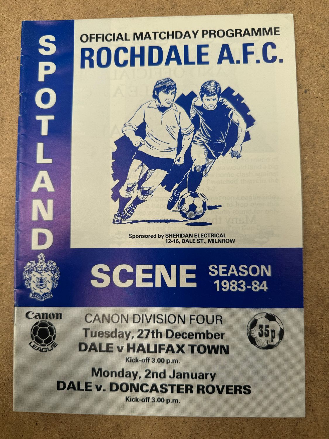 Rochdale v Halifax/Doncaster - 27/12/83