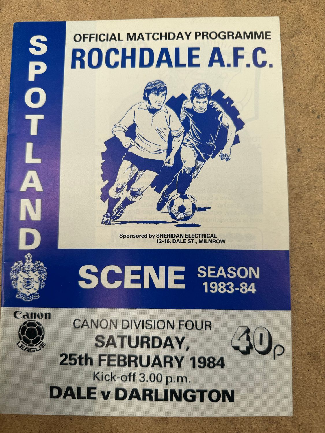 Rochdale v Darlington - 25/2/84