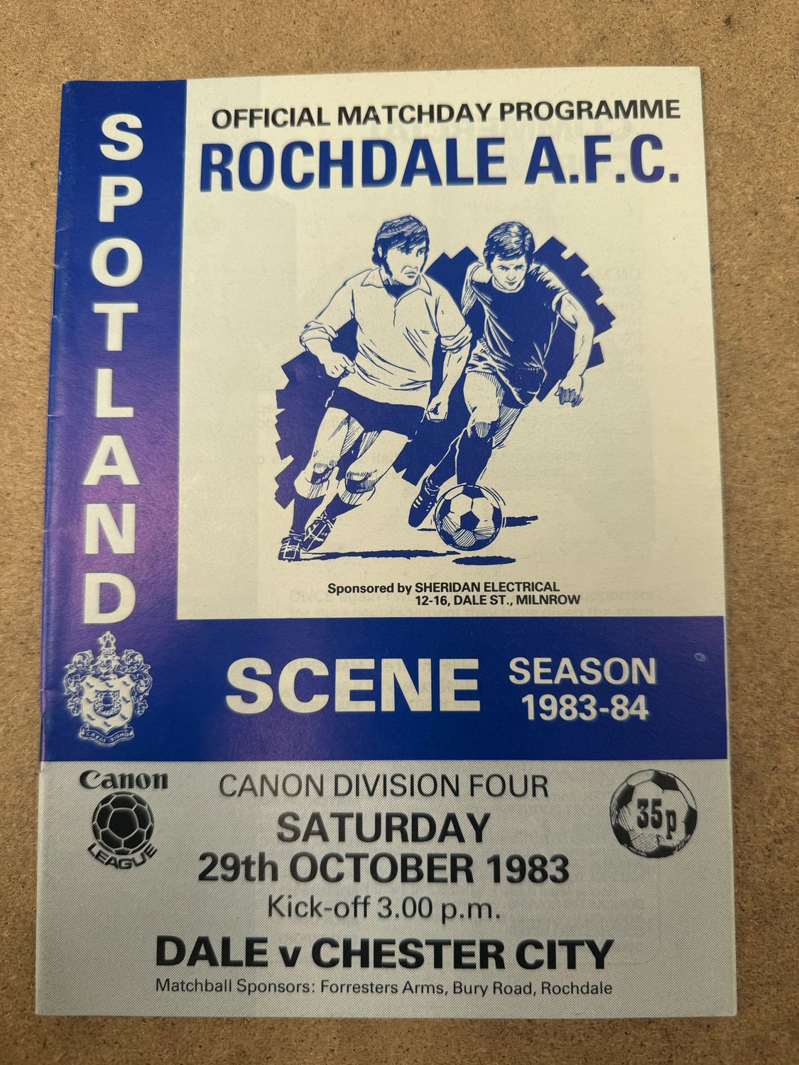 Rochdale v Chester - 29/10/83