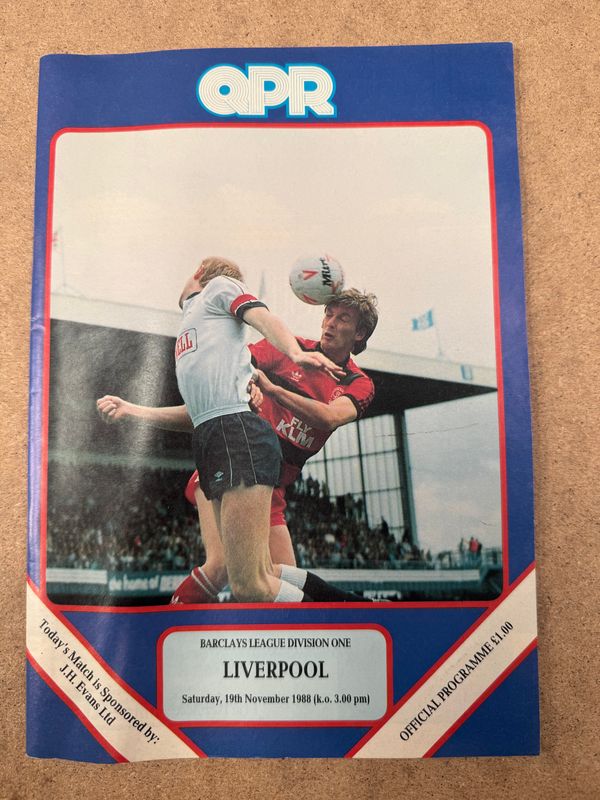 QPR v Liverpool - 19/11/88