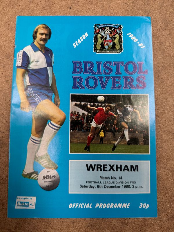 Bristol Rovers v Wrexham - 6/12/80