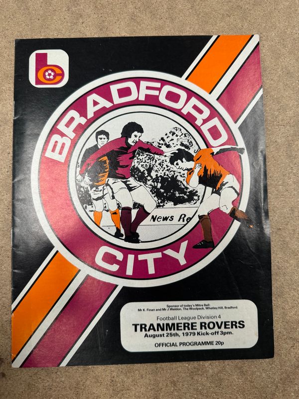 Bradford City v Tranmere Rovers - 25/8/79