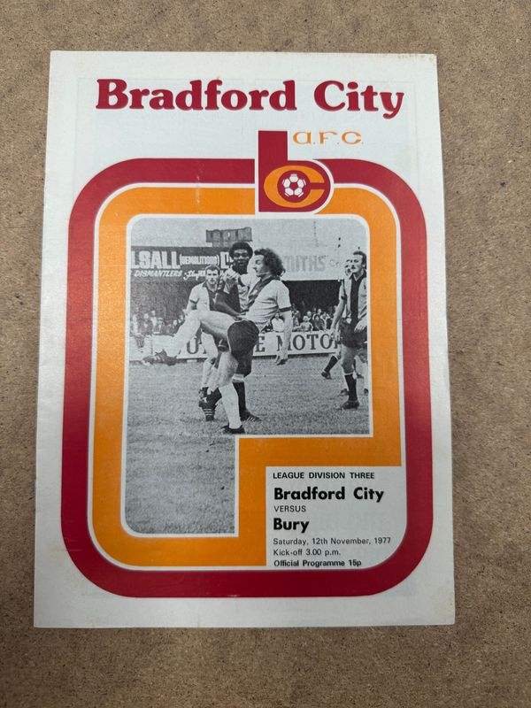 Bradford City v Bury - 12/11/77