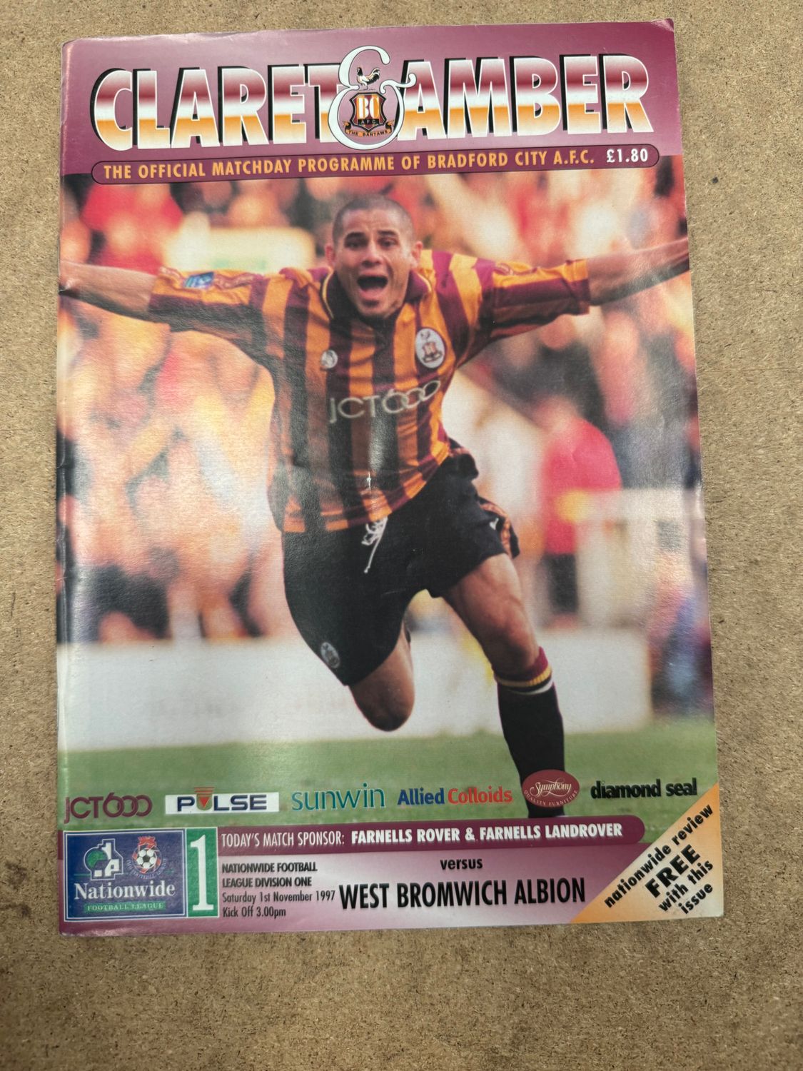 Bradford City v WBA - 1/11/97