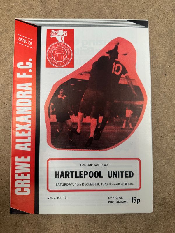 Crewe Alexandra v Hartlepool - 16/12/78