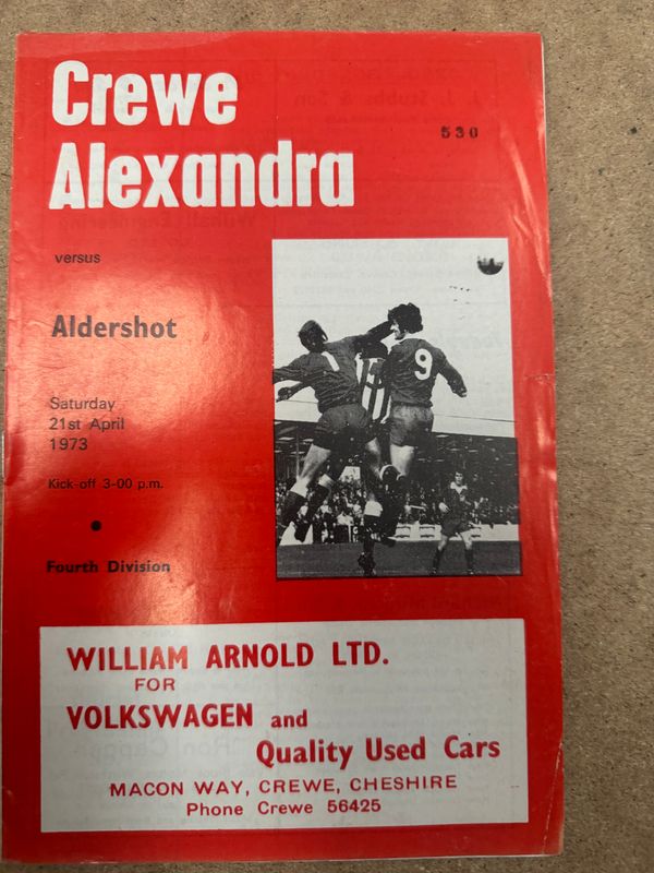 Crewe Alexandra v Aldershot - 21/4/73