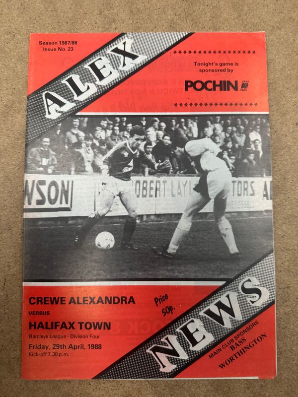Crewe Alexandra v Halifax Town - 29/4/88