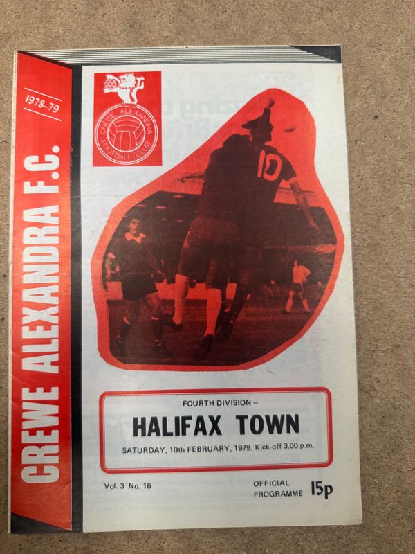 Crewe Alexandra v Halifax Town - 10/2/79