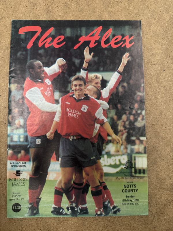 Crewe Alexandra v Notts County - 12/5/96