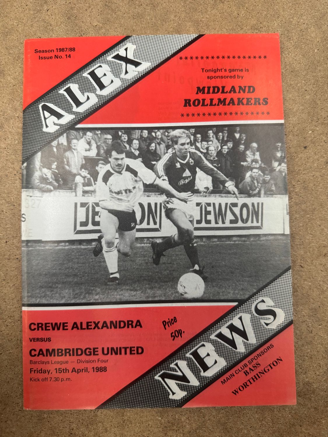 Crewe Alexandra v Cambridge United - 15/4/88