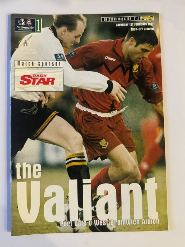 Port Vale v WBA - 1/2/97