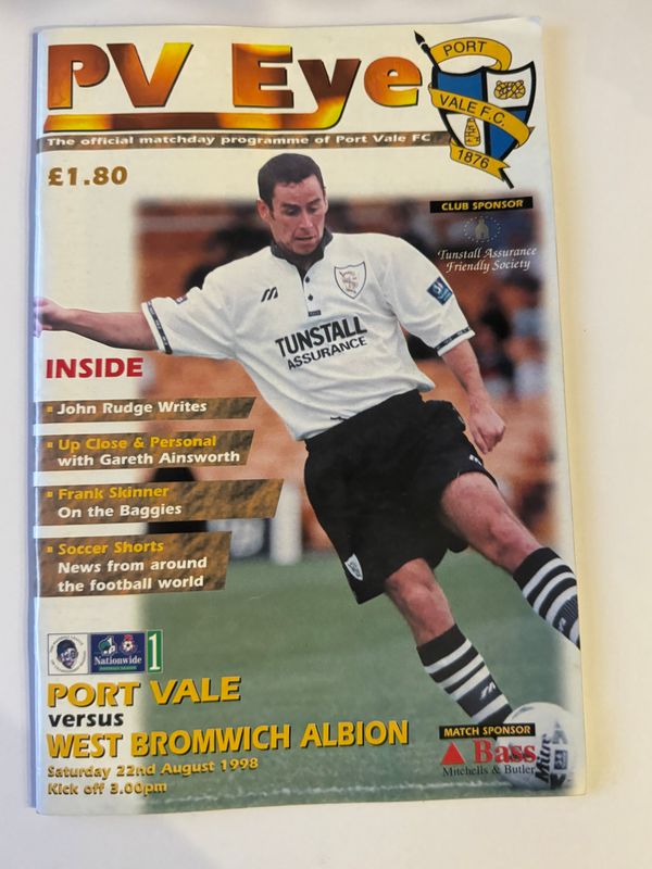 Port Vale v WBA - 22/8/98
