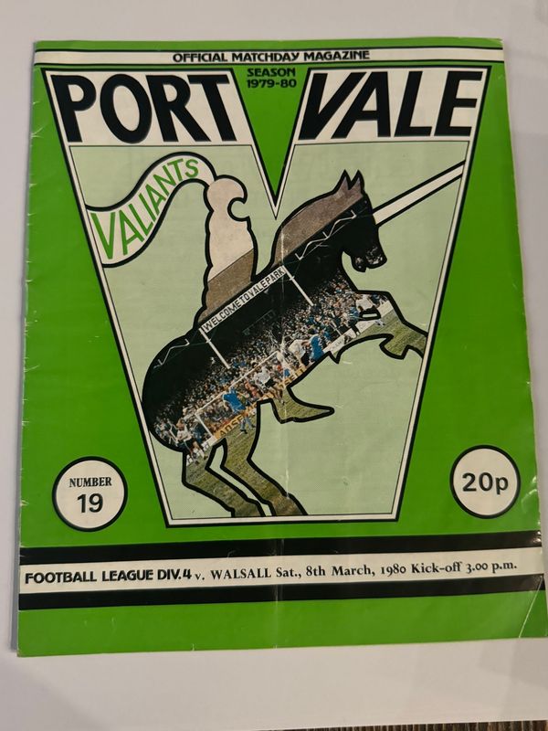 Port Vale v Walsall - 8/3/80