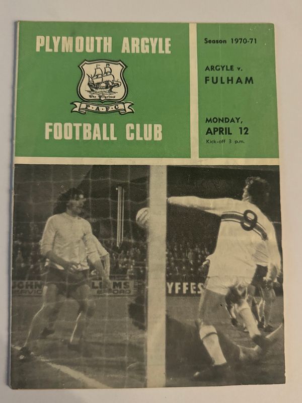 Plymouth Argyle v Fulham - 12/4/71