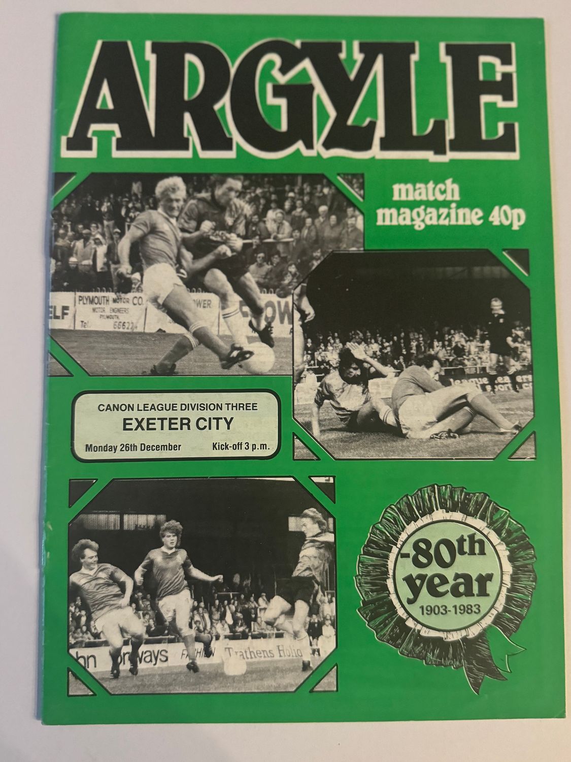 Plymouth Argyle v Exeter City - 26/12/83