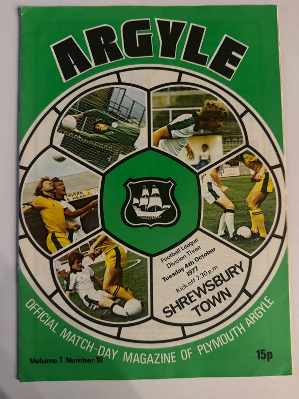 Plymouth Argyle v Shrewsbury Town - 4/10/77