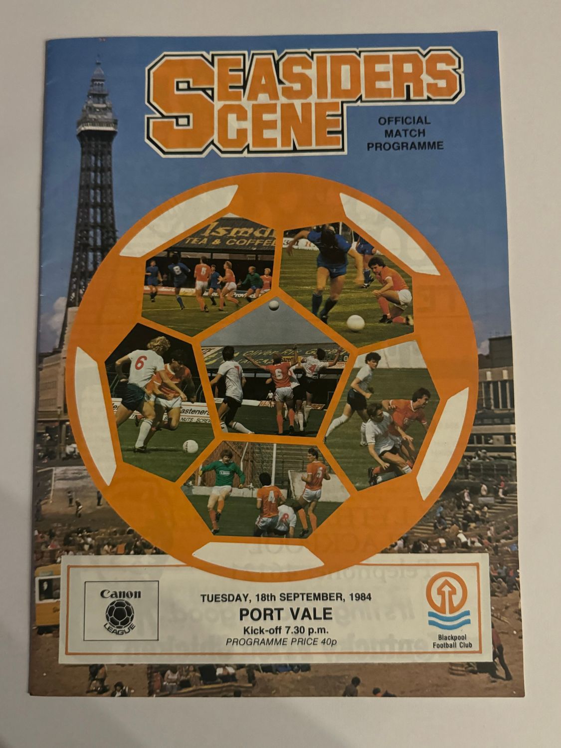 Blackpool v Port Vale - 18/9/84