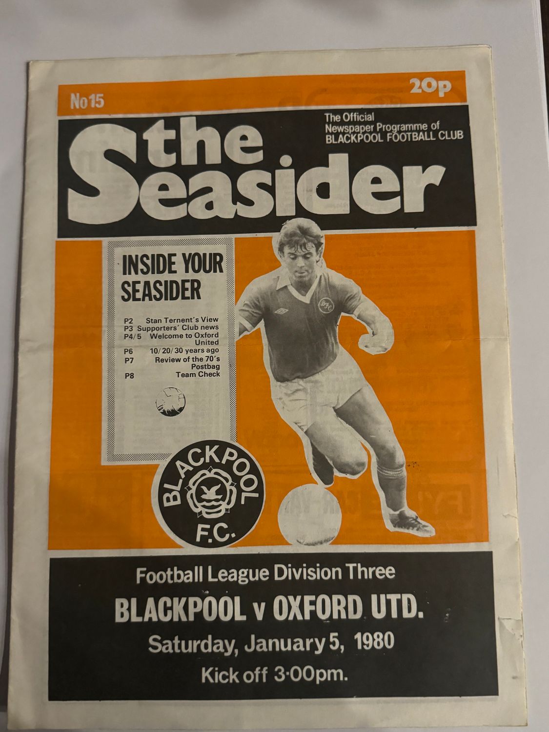 Blackpool v Oxford United  - 5/1/80