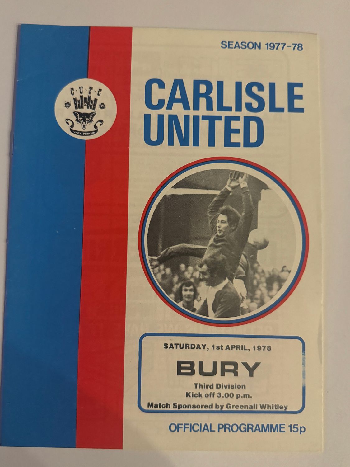 Carlisle United v Bury - 1/1/78
