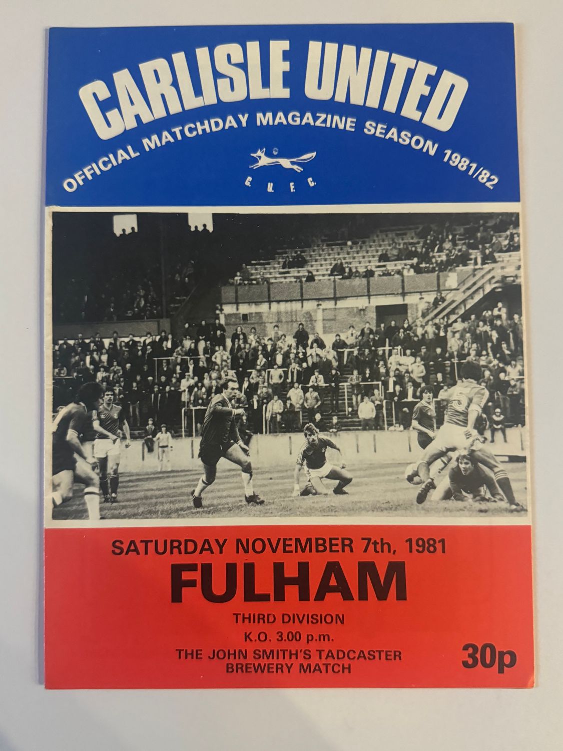 Carlisle United v Fulham - 7/11/81