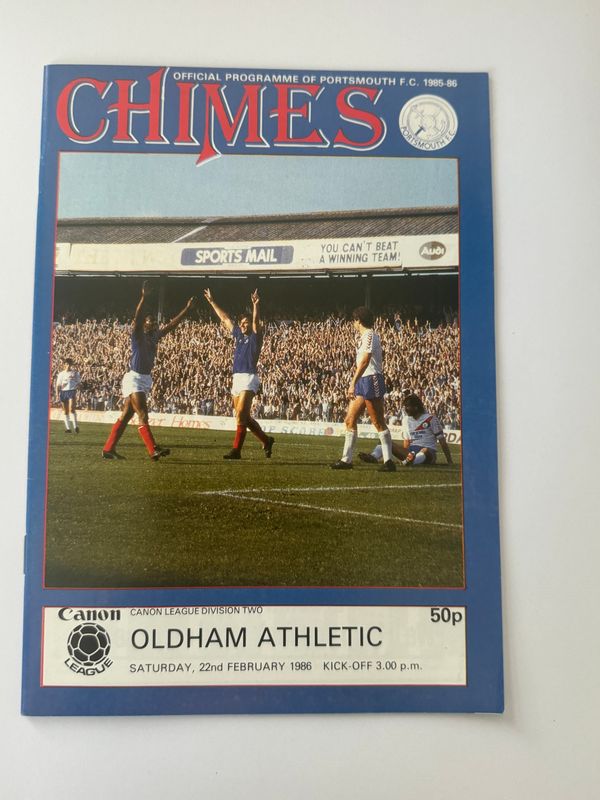Portsmouth v Oldham Athletic - 22/2/86