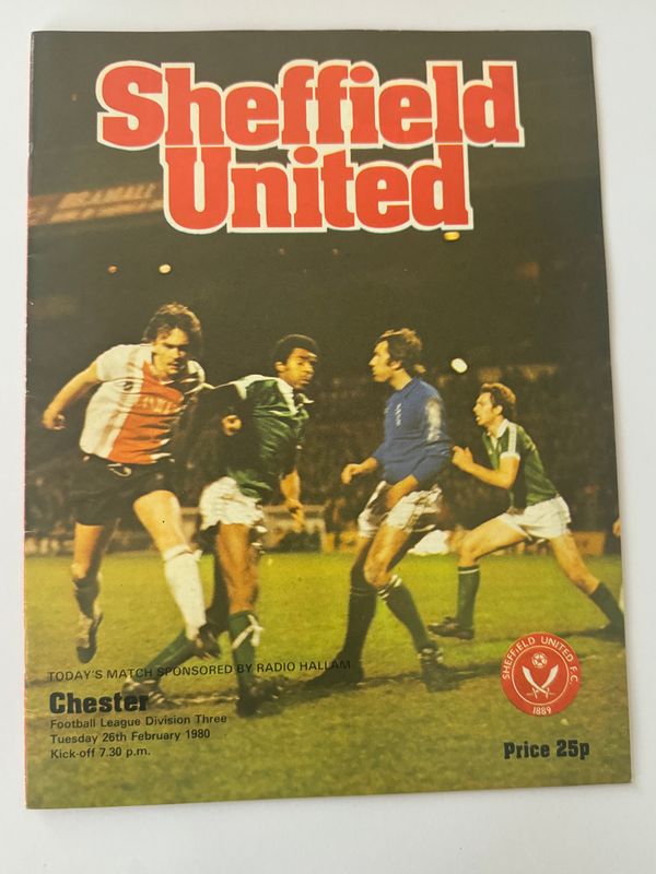 Sheffield United v Chester- 26/2/80