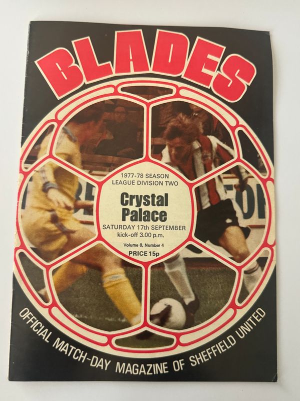Sheffield United v Crystal Palace - 19/9/77