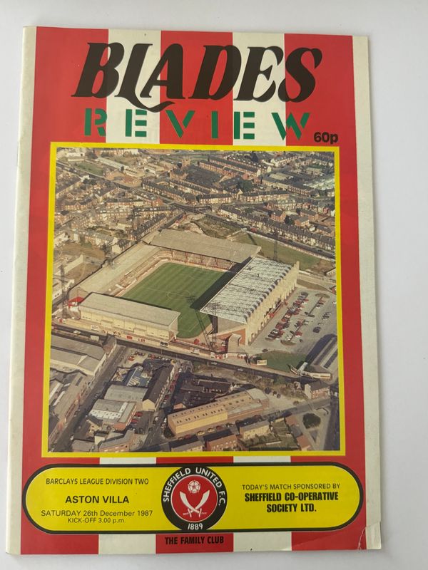 Sheffield United v Aston Villa - 26/12/87