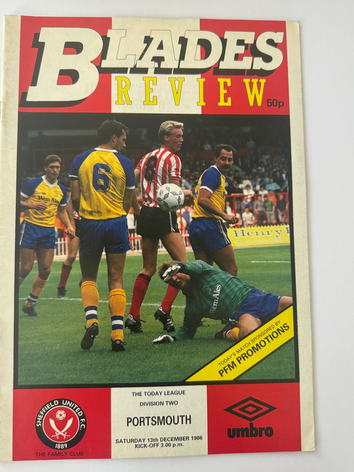 Sheffield United v Portsmouth - 13/12/86