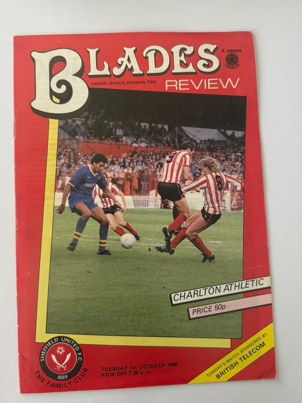 Sheffield United v Charlton Athletic - 1/10/85