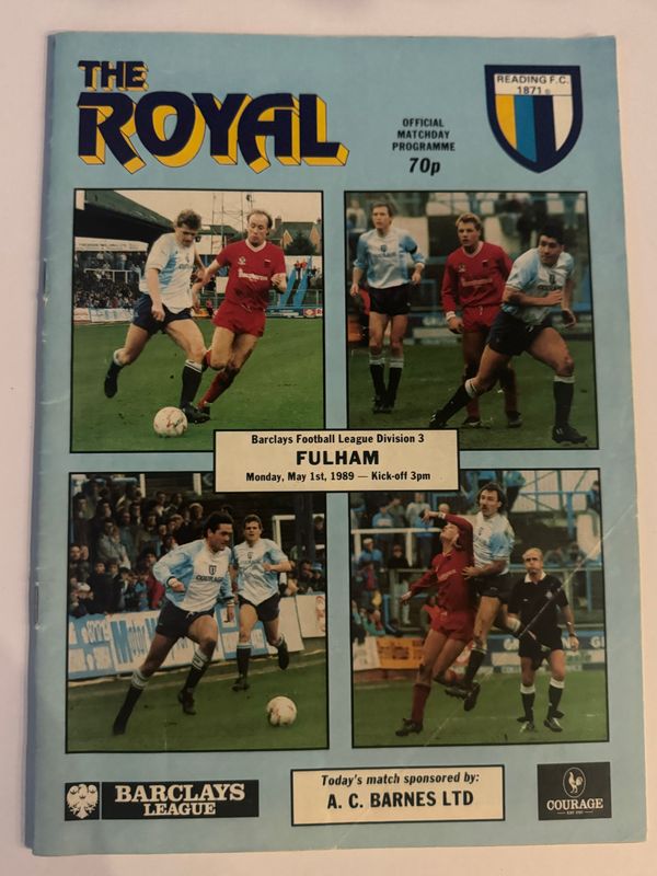 Reading v Fulham -1/5/89