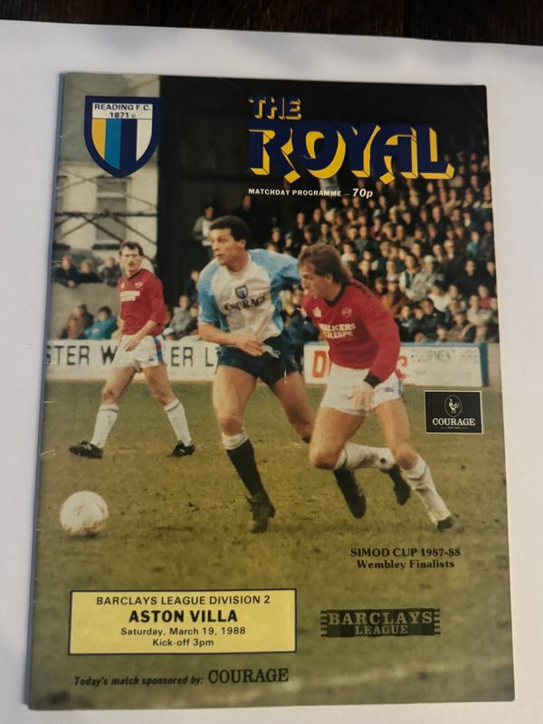 Reading v Aston Villa -19/3/88